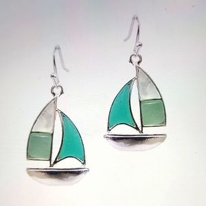 Sailboat Earrings-Pierced